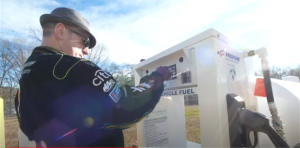 McAbee employee easily handles refueling at their onsite installation